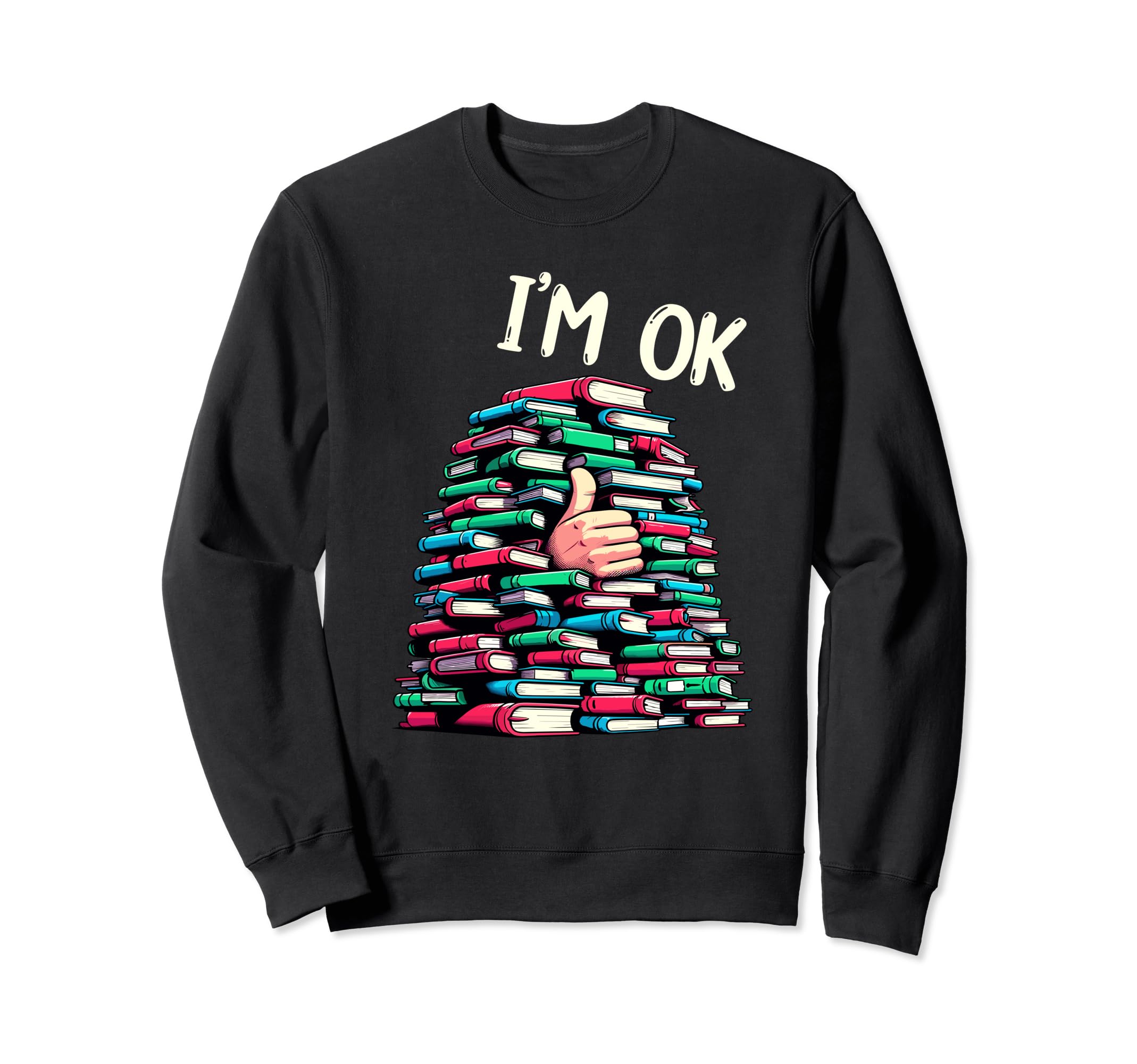 Reading Books Librarian Reader Sweatshirt - Minimalist Print for Adults - T-Shirt, Sweatshirt, Hoodie