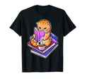 Relaxing Cat Reading Coffee T-Shirt - Casual Everyday Wear for Adults - T-Shirt, Sweatshirt, Hoodie