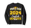 Proud Dad 2024 English Graduate Sweatshirt - Streetwear Style for Adults - T-Shirt, Sweatshirt, Hoodie