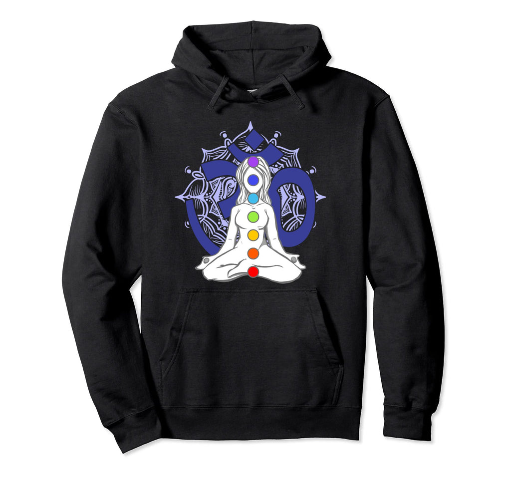 Chakra Chakras Aligned Meditation Hoodie - Casual Everyday Wear Men Women - T-Shirt, Sweatshirt, Hoodie