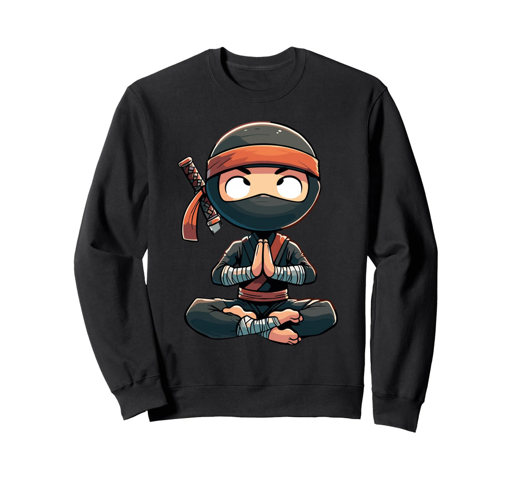 Meditation Ninja Yoga Pose Relaxing Sweatshirt - Graphic Print for Adults - T-Shirt, Sweatshirt, Hoodie