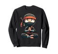 Meditation Ninja Yoga Pose Relaxing Sweatshirt - Graphic Print for Adults - T-Shirt, Sweatshirt, Hoodie