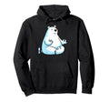 Meditation Polar Bear Yoga Pose Hoodie - Minimalist Print for Adults - T-Shirt, Sweatshirt, Hoodie