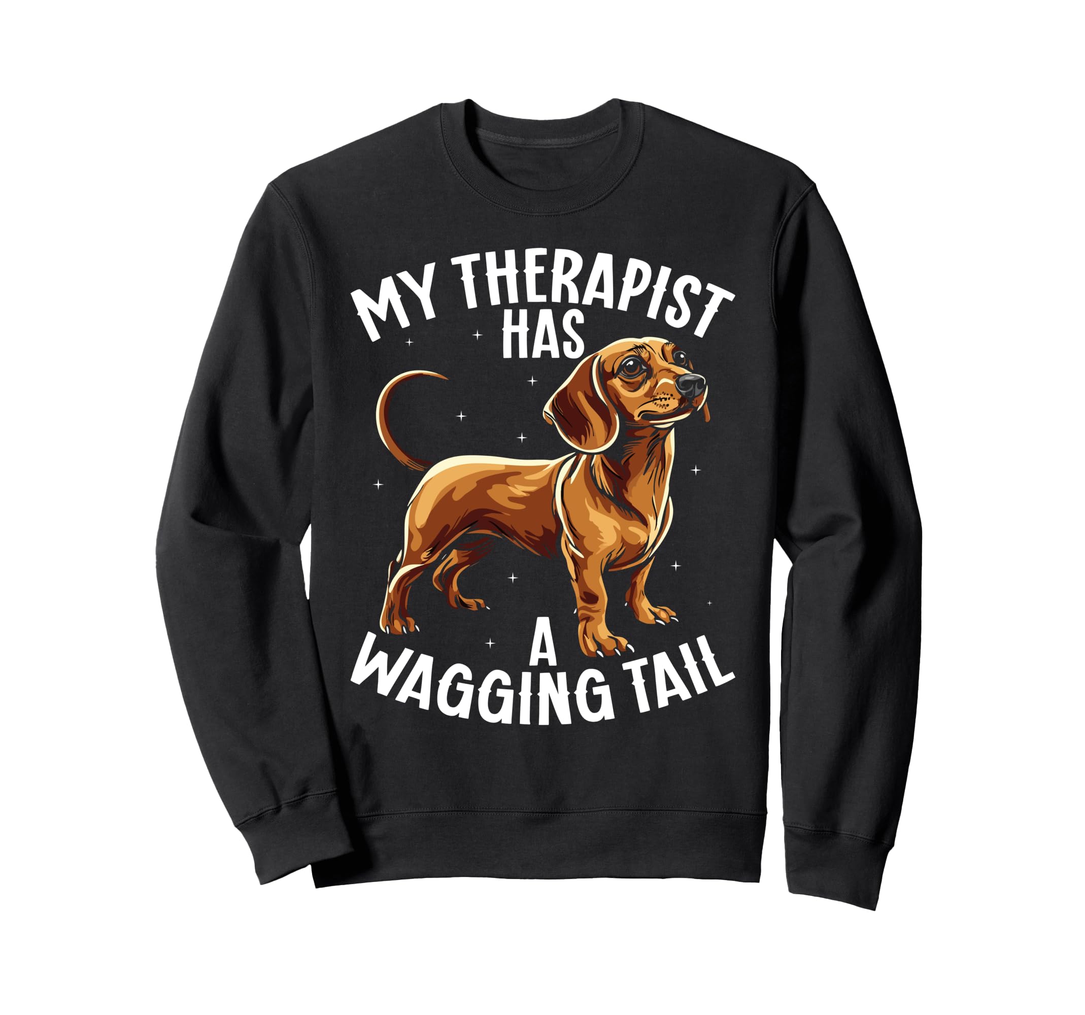 Dachshund Therapy Service Dog Sweatshirt - Minimalist Print Men Women - T-Shirt, Sweatshirt, Hoodie
