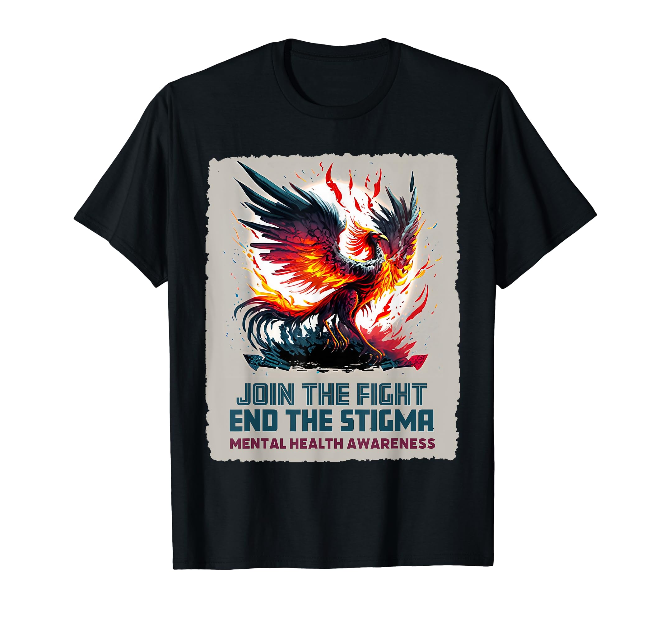 Join Fight End Stigma Mental Health T-Shirt - Aesthetic Graphic Men Women - T-Shirt, Sweatshirt, Hoodie