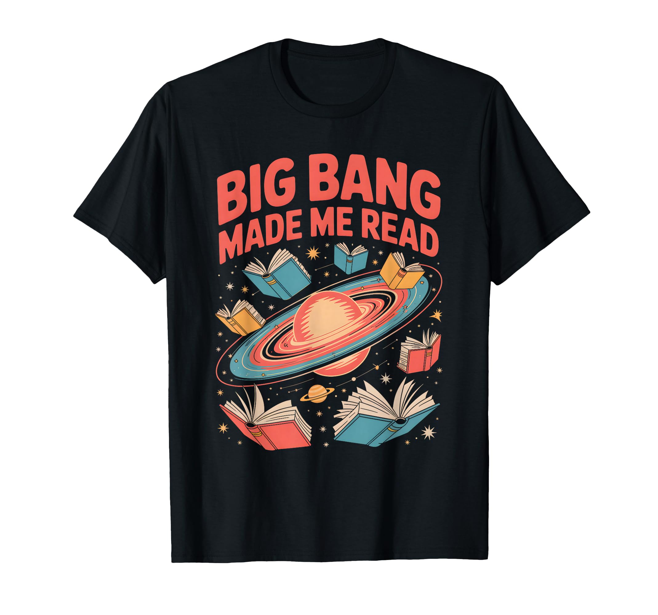 Big Bang Reading Planet Book Lover T-Shirt - Custom Art Print Men Women - T-Shirt, Sweatshirt, Hoodie