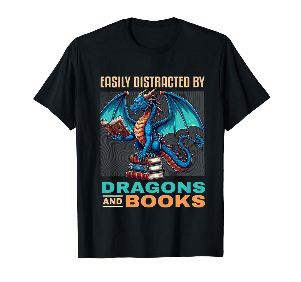 Easily Distracted Books And T-Shirt - Casual Everyday Wear for Adults - T-Shirt, Sweatshirt, Hoodie