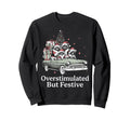 Overstimulated But Festive Raccoon Sweatshirt - Custom Art Print Men Women - T-Shirt, Sweatshirt, Hoodie