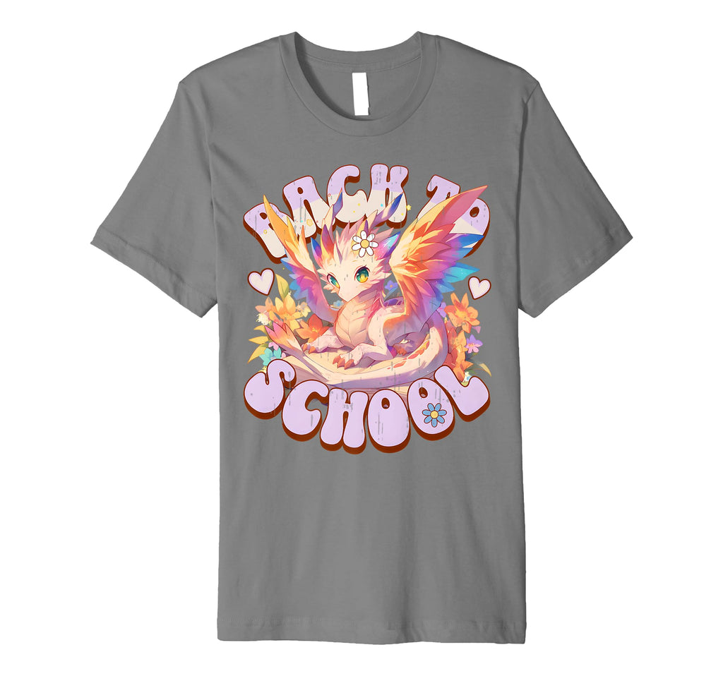 Lovely Dragon Back 2 School Bookworm T-Shirt - Custom Art Print Unisex - T-Shirt, Sweatshirt, Hoodie
