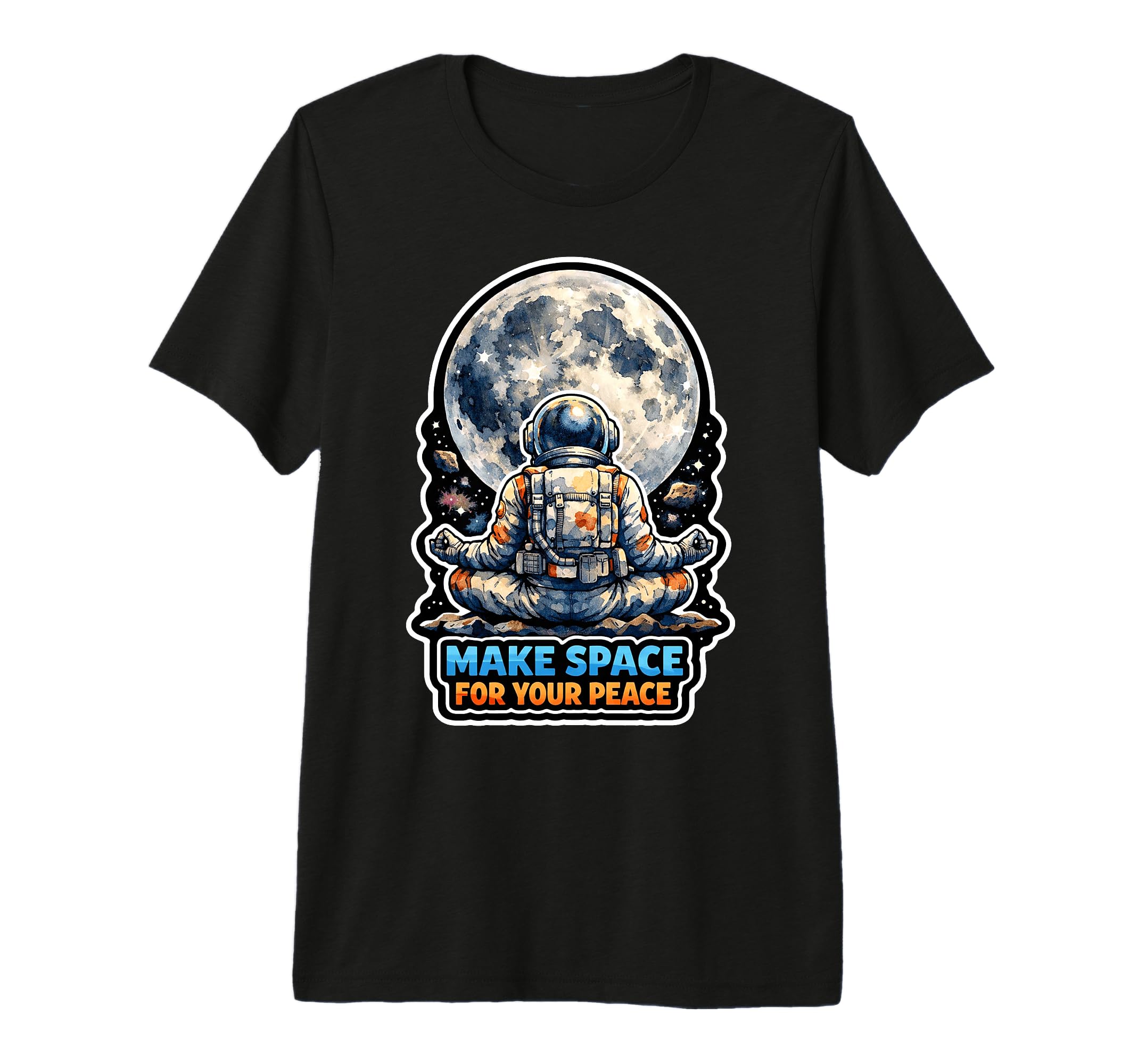Moon Meditation Lunar Mindfulness T-Shirt - Unique Graphic Unisex - T-Shirt, Sweatshirt, Hoodie