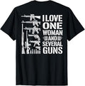 I Love-One Woman and Several Guns Lover Husband Boyfriend T-Shirt Unisex T-shirt, Sweatshirt, Hoodie, Long Sleeve Tee - T-Shirt, Sweatshirt, Hoodie