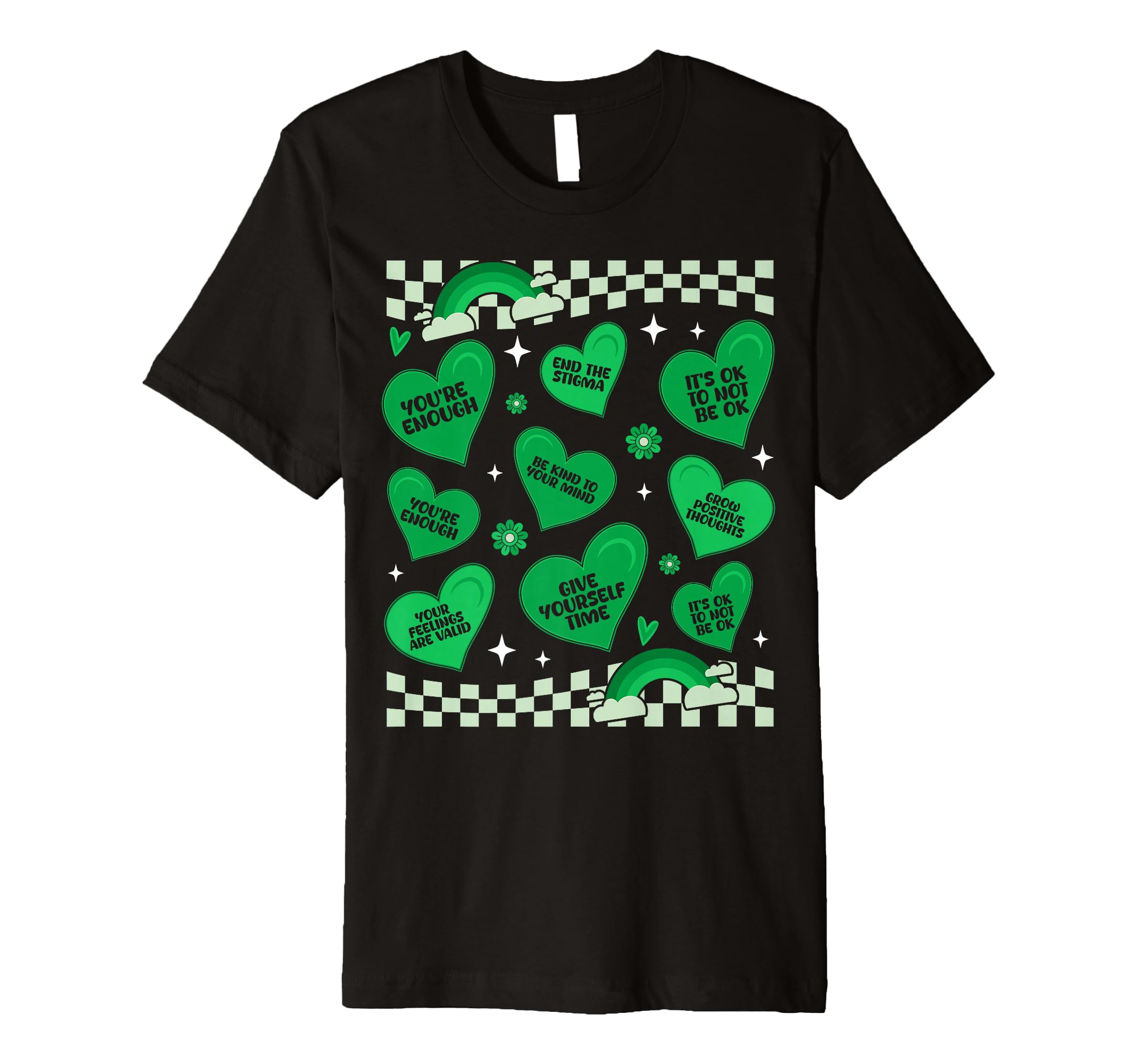 Mental Health Awareness Ribbon Items T-Shirt - Streetwear Style Men Women - T-Shirt, Sweatshirt, Hoodie