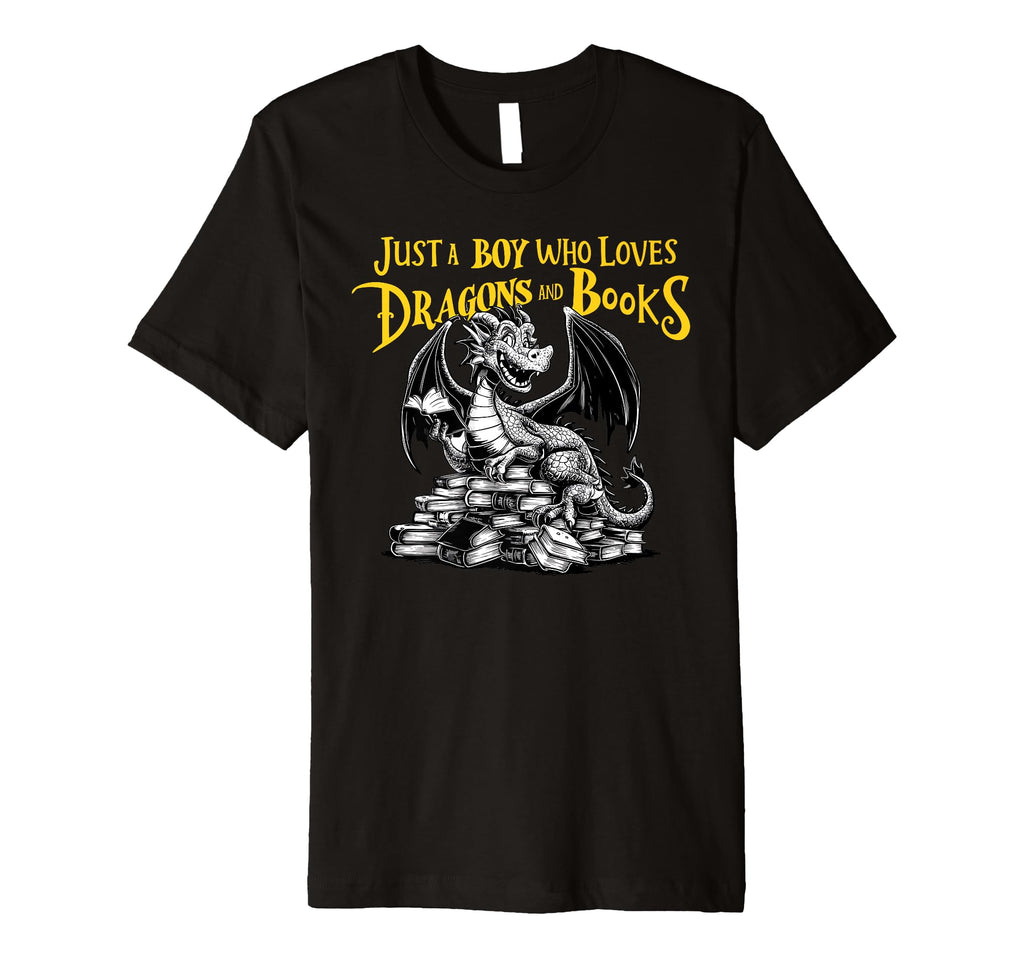 Just Who Loves Dragons And Books Dragon T-Shirt - Trendy Graphic Unisex - T-Shirt, Sweatshirt, Hoodie