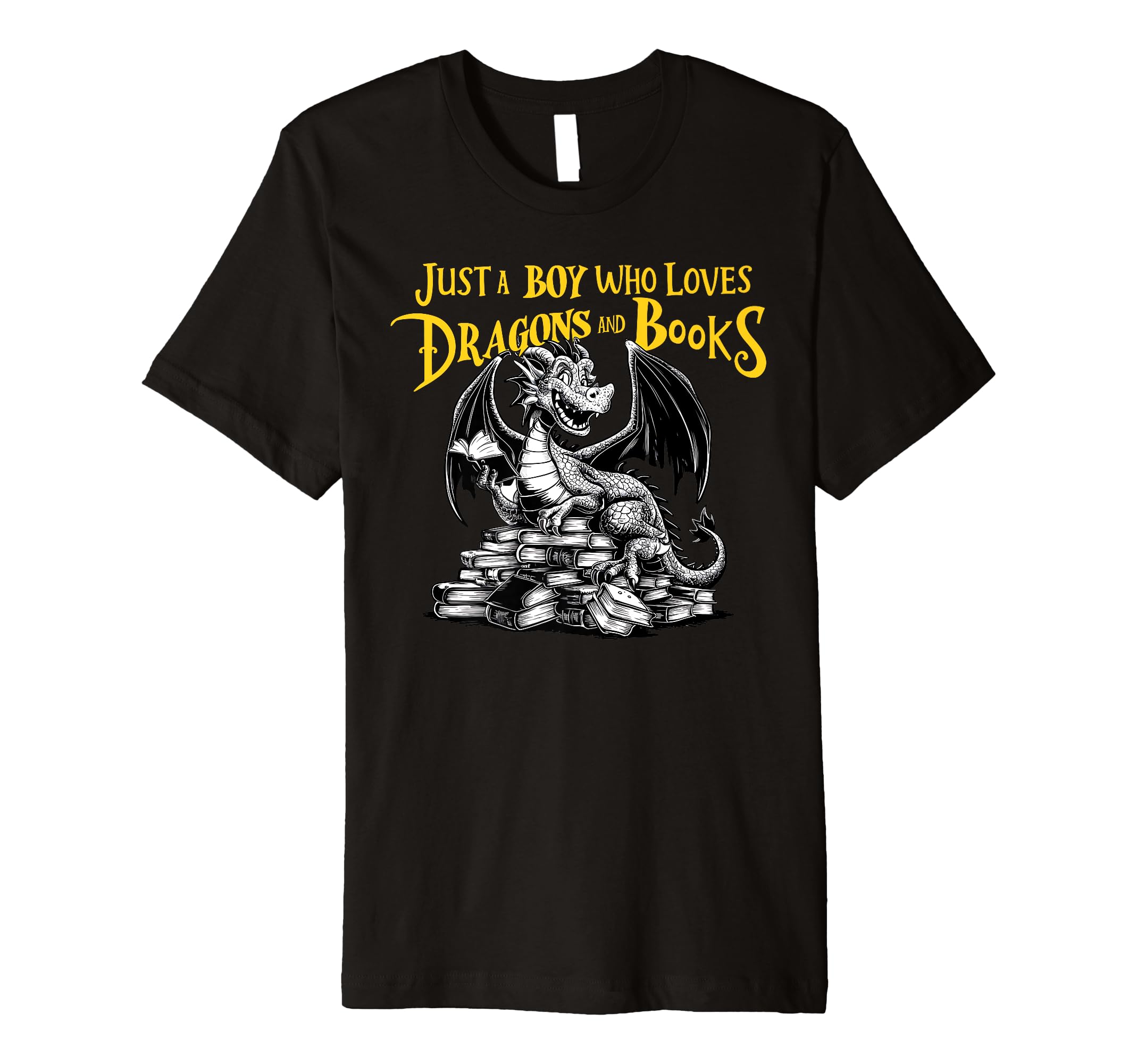 Just Who Loves Dragons And Books Dragon T-Shirt - Trendy Graphic Unisex - T-Shirt, Sweatshirt, Hoodie