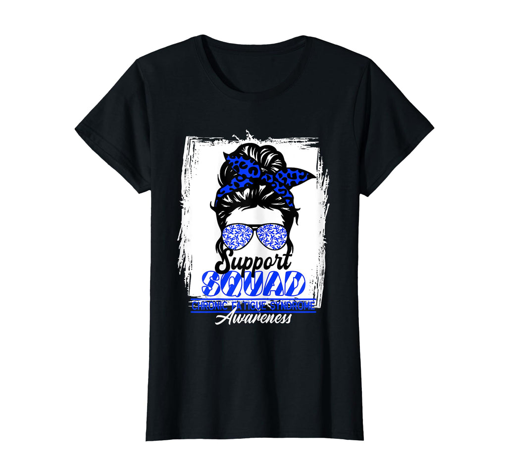 Womens Messy Bun Support Awareness Squad T-Shirt - Novelty Apparel Unisex - T-Shirt, Sweatshirt, Hoodie