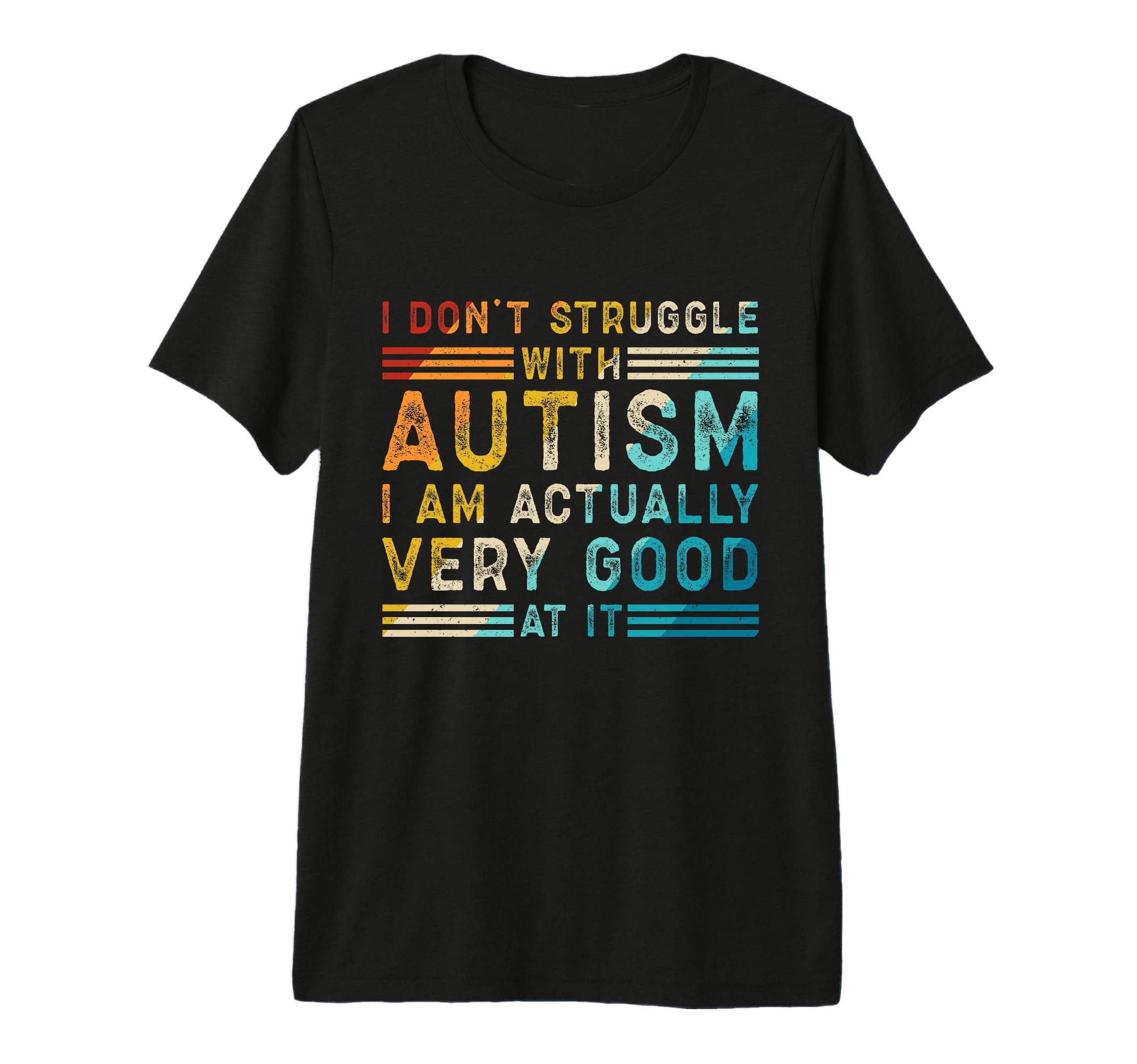 Funny Autism Neurodivergent Pride Tri T-Shirt - Graphic Print for Adults - T-Shirt, Sweatshirt, Hoodie