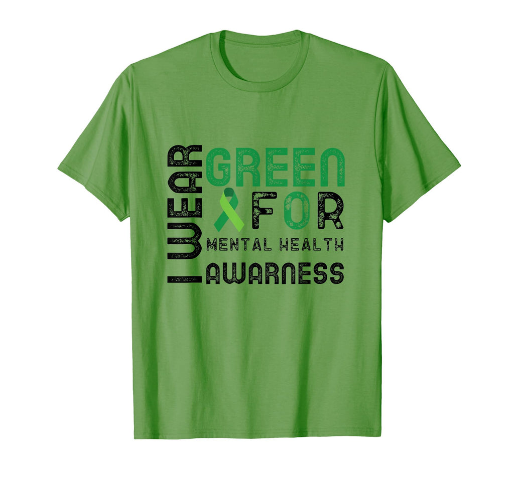 I Wear Green Mental Health Awareness T-Shirt - Custom Art Print for Adults - T-Shirt, Sweatshirt, Hoodie