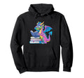 Bookworm Book Lover Dragon Reading Hoodie - Streetwear Style Unisex - T-Shirt, Sweatshirt, Hoodie