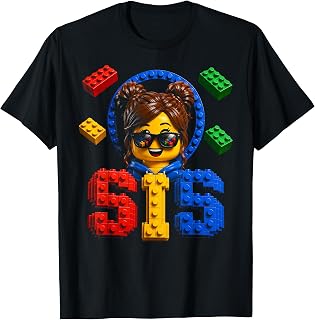 Building Blocks Boy Girl Birthday Sister Sis T-Shirt Unisex T-shirt, Sweatshirt, Hoodie, Long Sleeve Tee - T-Shirt, Sweatshirt, Hoodie