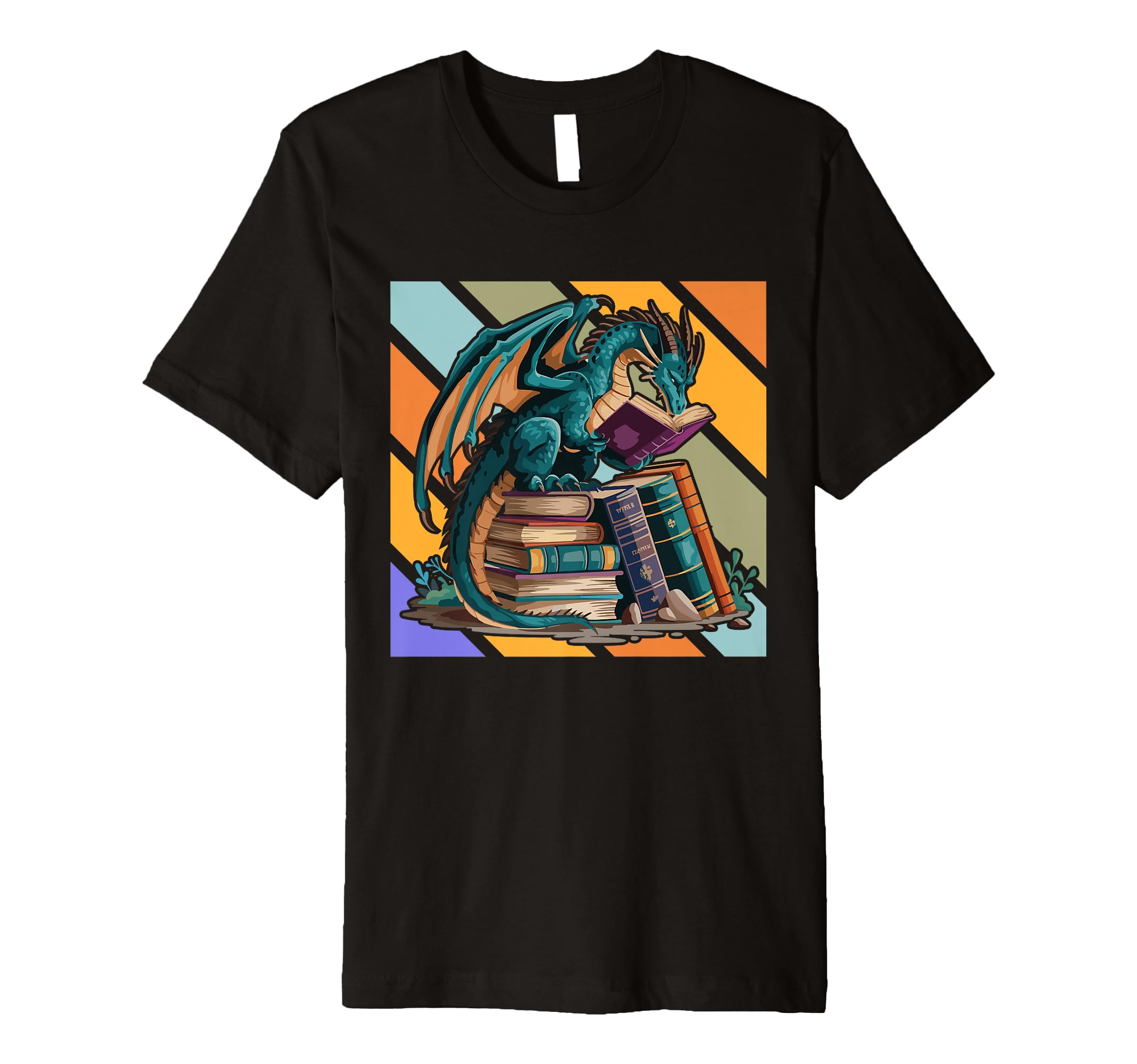 Dragon Books Dragon Reading T-Shirt - Streetwear Style Unisex - T-Shirt, Sweatshirt, Hoodie