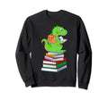 Dinosaur Reading Dino Read Sweatshirt - Novelty Apparel for Adults - T-Shirt, Sweatshirt, Hoodie