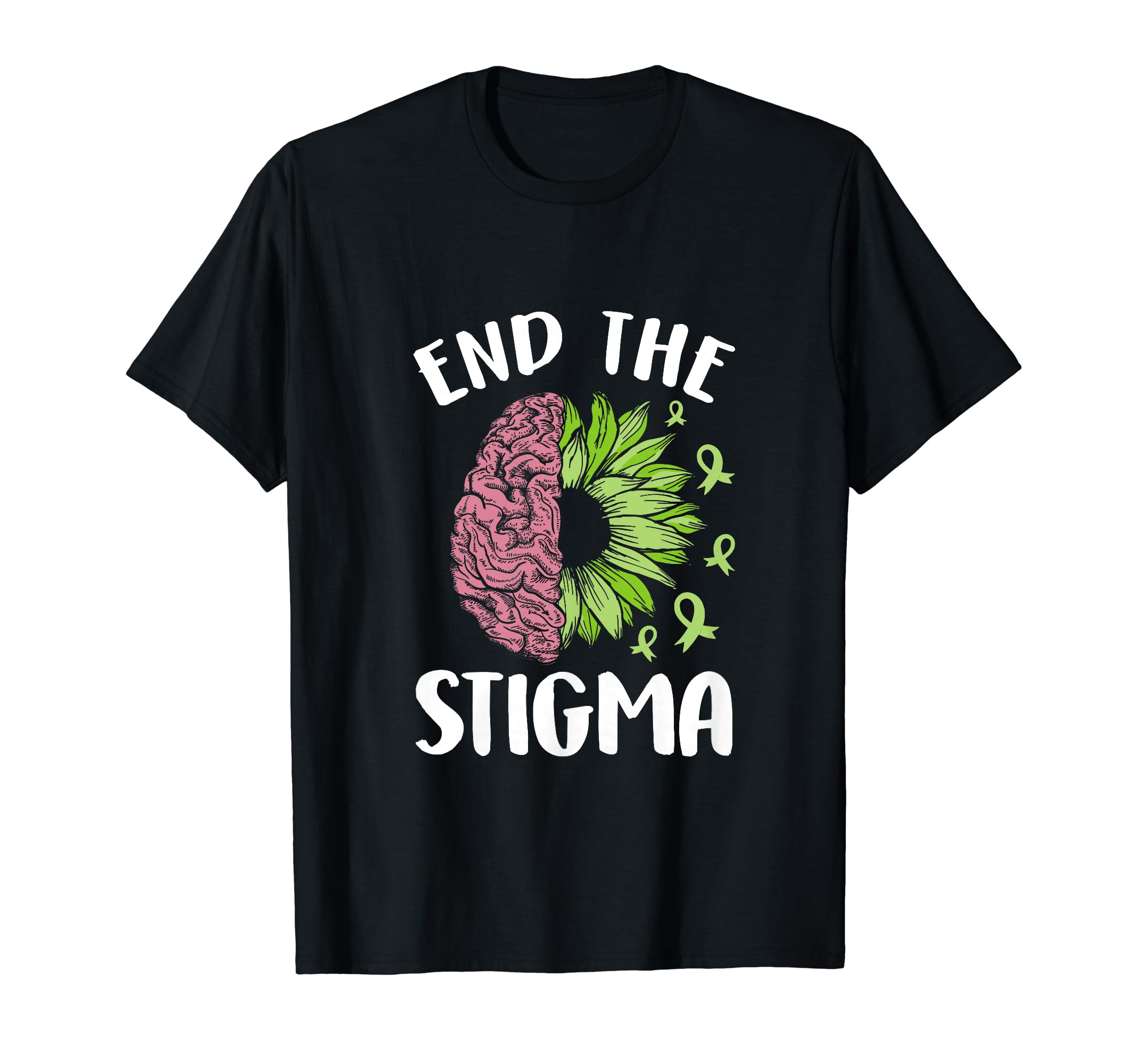 End Stigma Depression Anxiety Mental T-Shirt - Aesthetic Graphic Men Women - T-Shirt, Sweatshirt, Hoodie
