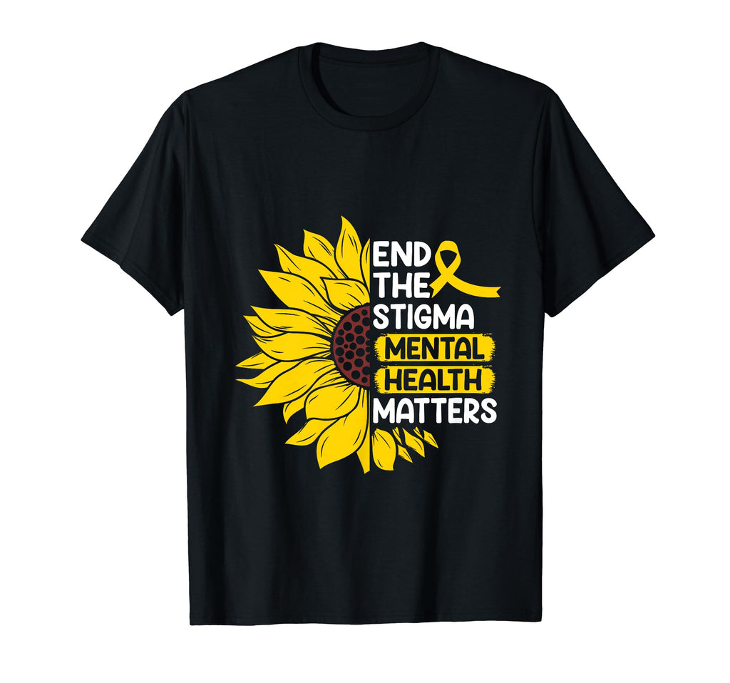 End Stigma Mental Health Awareness T-Shirt - Minimalist Print for Adults - T-Shirt, Sweatshirt, Hoodie
