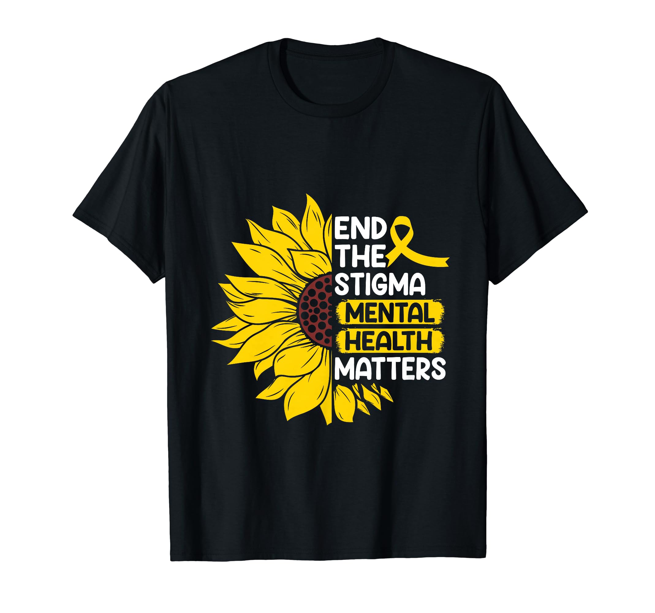 End Stigma Mental Health Awareness T-Shirt - Minimalist Print for Adults - T-Shirt, Sweatshirt, Hoodie