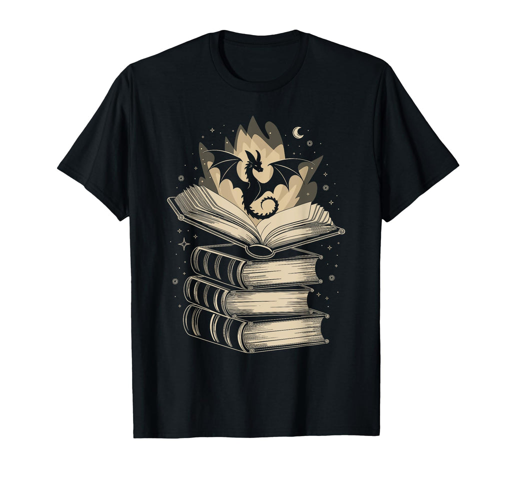 Fantasy Dragon Books Magical Reader T-Shirt - Streetwear Style for Adults - T-Shirt, Sweatshirt, Hoodie