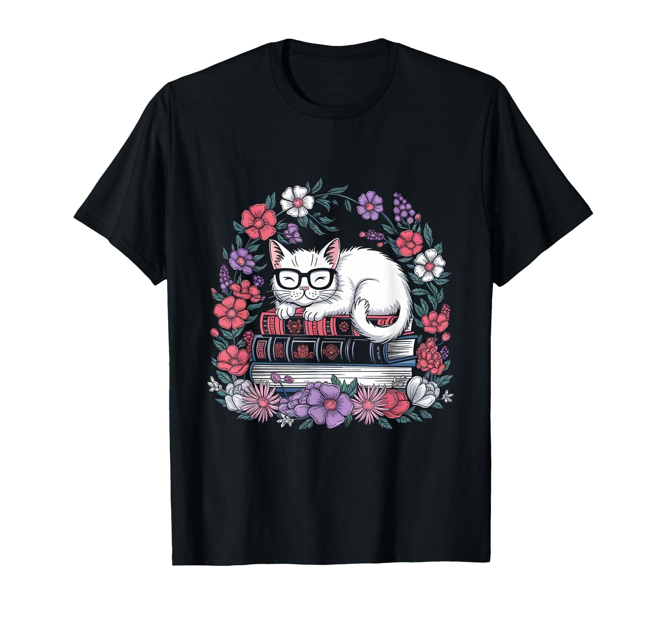 Books Cats Lover Reading Librarian T-Shirt - Streetwear Style Men Women - T-Shirt, Sweatshirt, Hoodie
