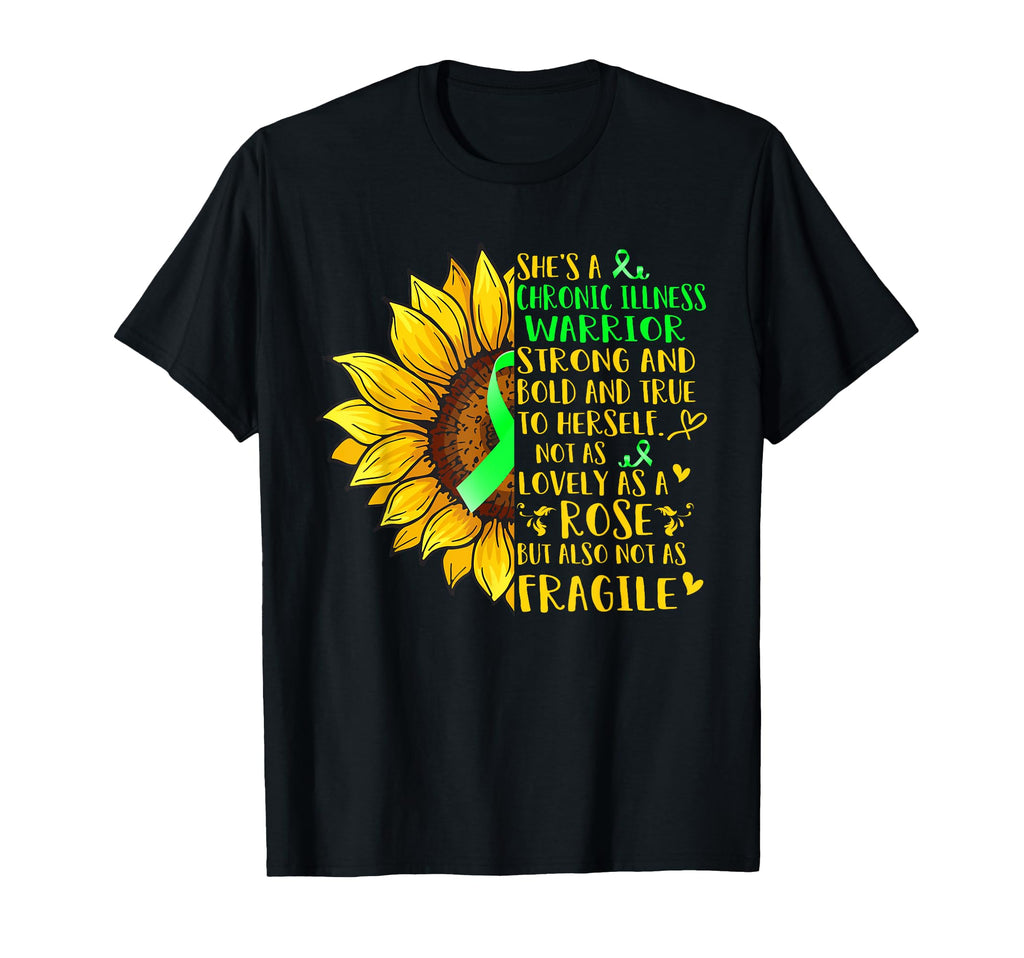 Chronic Illness Warrior Sunflower T-Shirt - Trendy Graphic Men Women - T-Shirt, Sweatshirt, Hoodie