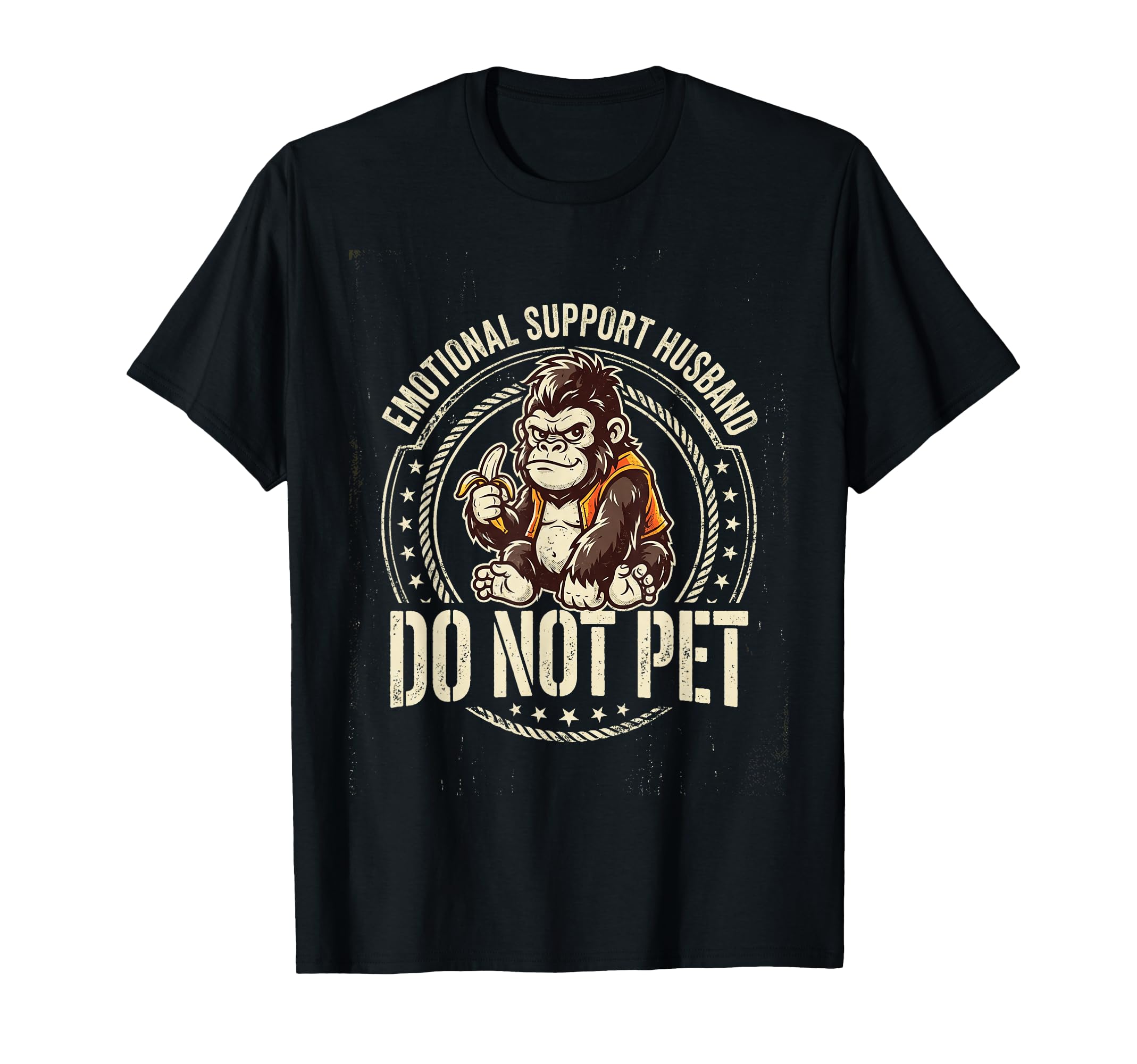 Emotional Support Husband Do Not Pet T-Shirt - Minimalist Print Unisex - T-Shirt, Sweatshirt, Hoodie