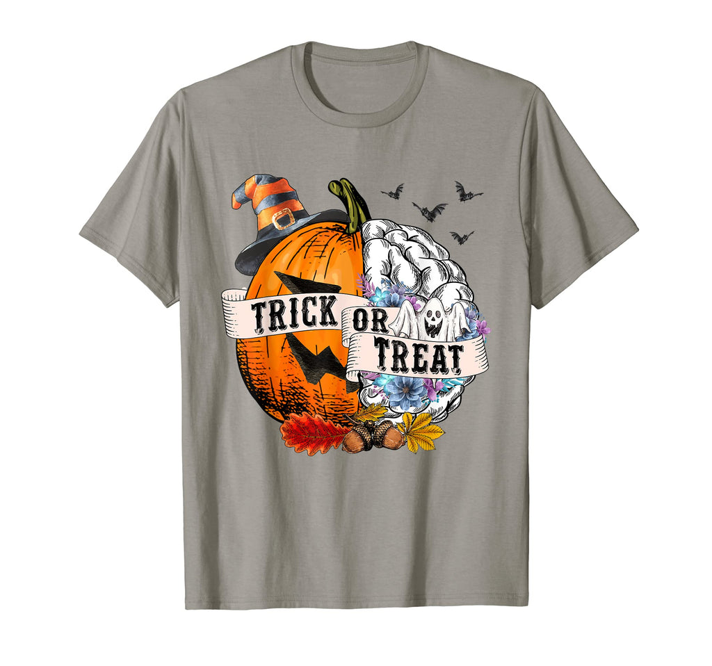 Trick Or Treat Pumpkin Mental T-Shirt - Aesthetic Graphic for Adults - T-Shirt, Sweatshirt, Hoodie