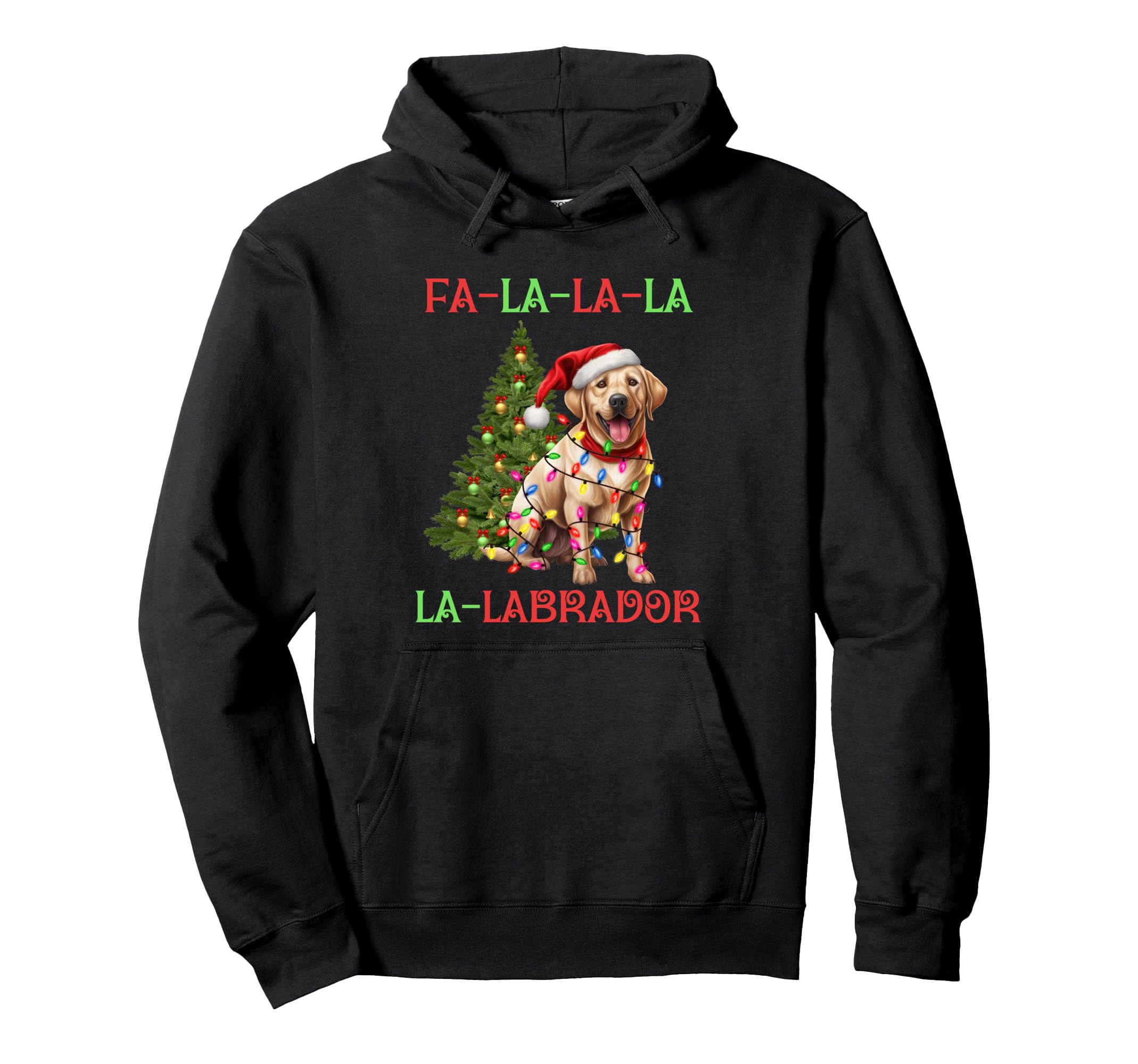 Fa La Labrador Retriever Dog Lights Hoodie - Unique Graphic Unisex - T-Shirt, Sweatshirt, Hoodie