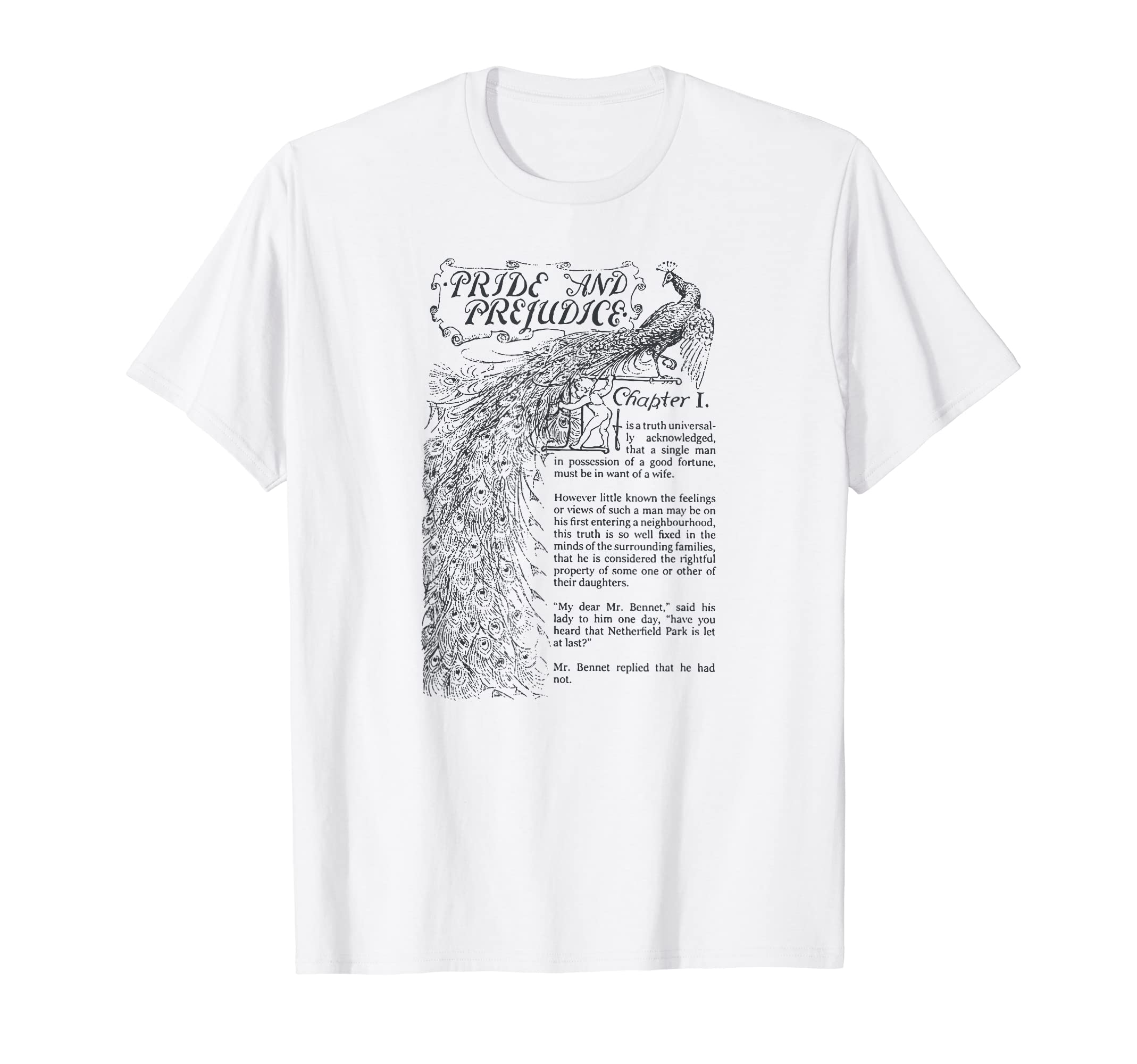 Pride And Prejudice Jane Austen Mr T-Shirt - Custom Art Print Men Women - T-Shirt, Sweatshirt, Hoodie