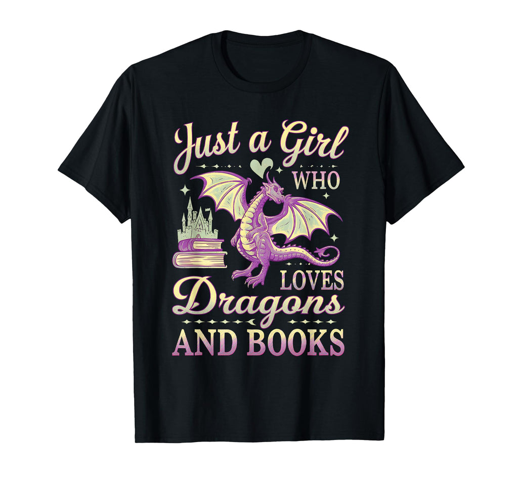Just Who Loves Dragons And Books T-Shirt - Streetwear Style for Adults - T-Shirt, Sweatshirt, Hoodie