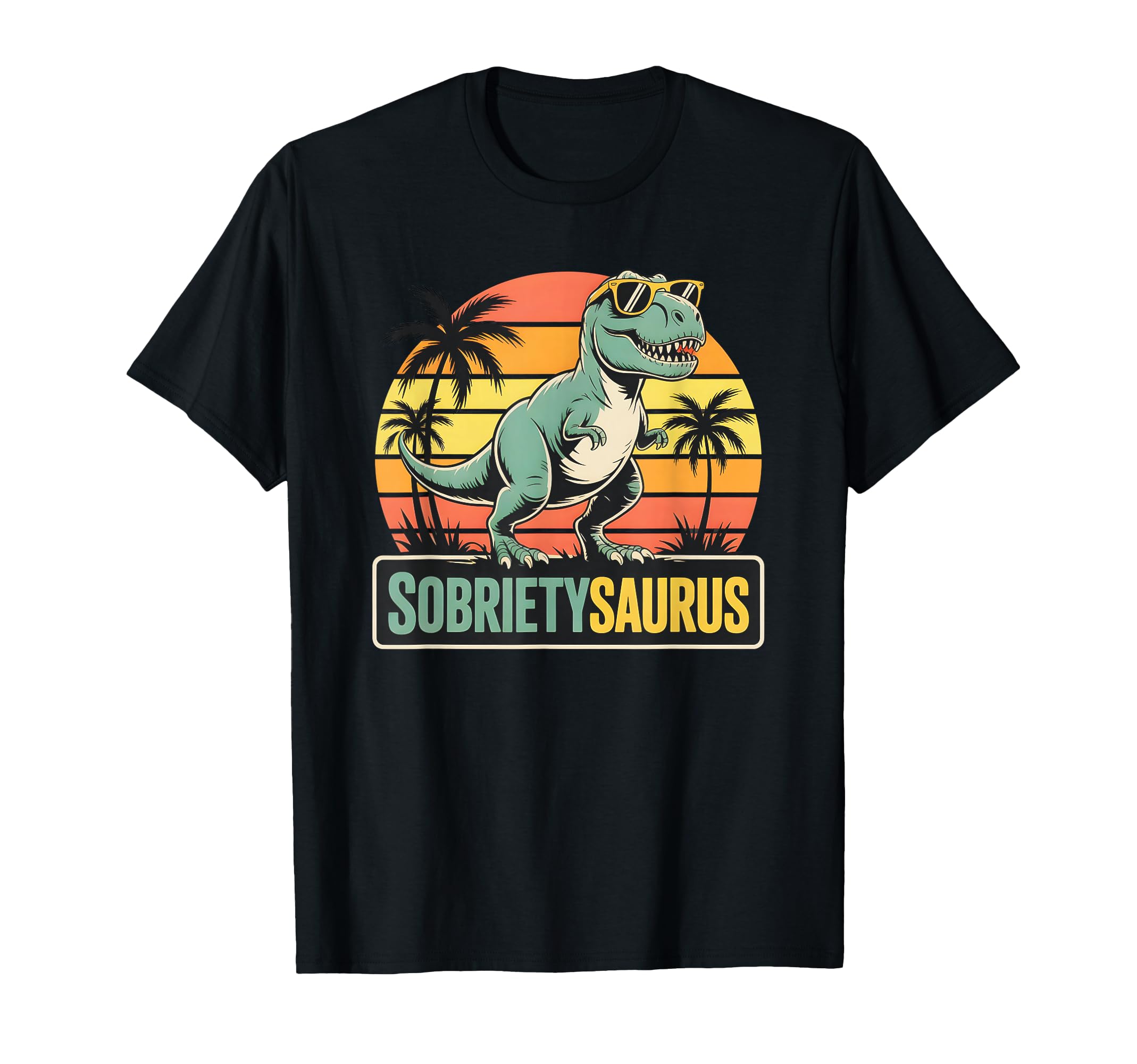 T Rex Sobriety Saurus Dino Sober Aa T-Shirt - Trendy Graphic for Adults - T-Shirt, Sweatshirt, Hoodie