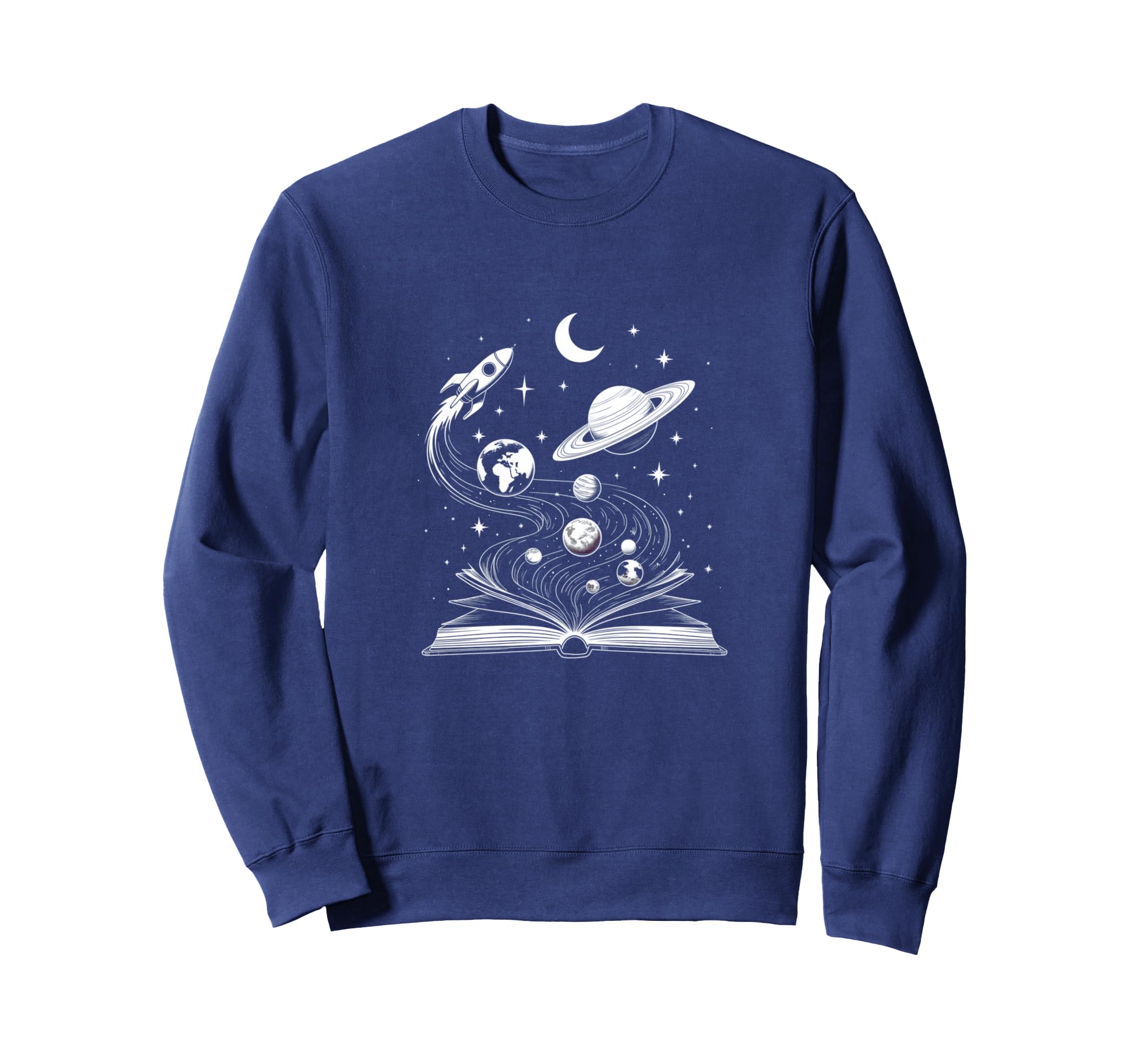 Space Books Bookworm Astronomy Sweatshirt - Trendy Graphic Men Women - T-Shirt, Sweatshirt, Hoodie