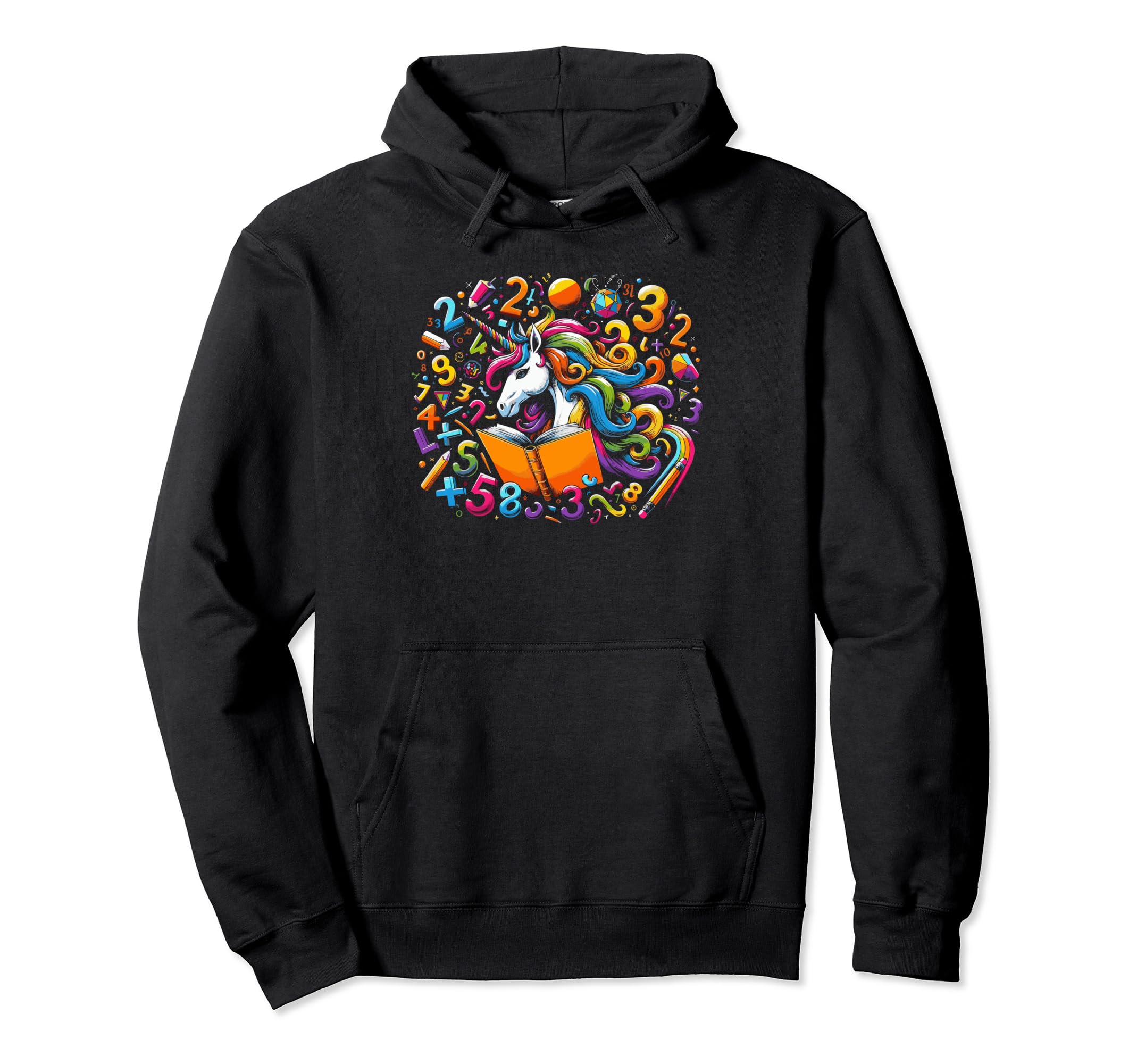 Unicorn Book Reading Books Bookworm Hoodie - Minimalist Print for Adults - T-Shirt, Sweatshirt, Hoodie