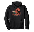 Octopus Reading Book Lover Bookworm Hoodie - Aesthetic Graphic for Adults - T-Shirt, Sweatshirt, Hoodie