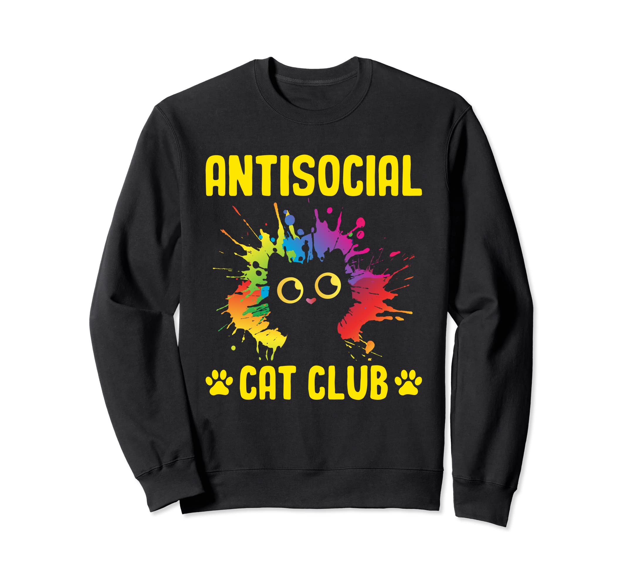 Antisocial Cat Club Introvert Cat Sweatshirt - Casual Everyday Wear Unisex - T-Shirt, Sweatshirt, Hoodie