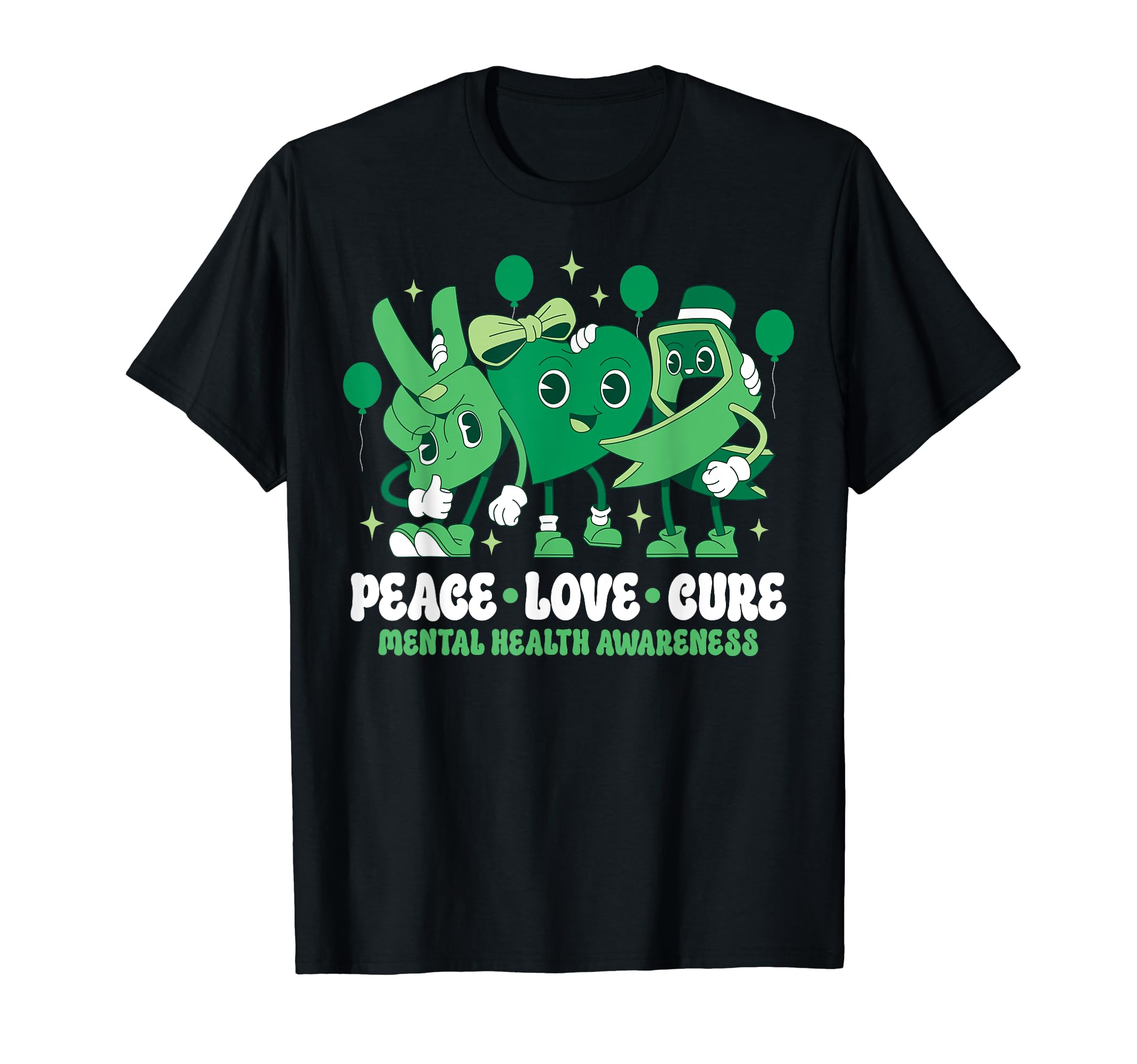 Green Ribbon Survivor Groovy Mental T-Shirt - Streetwear Style Unisex - T-Shirt, Sweatshirt, Hoodie