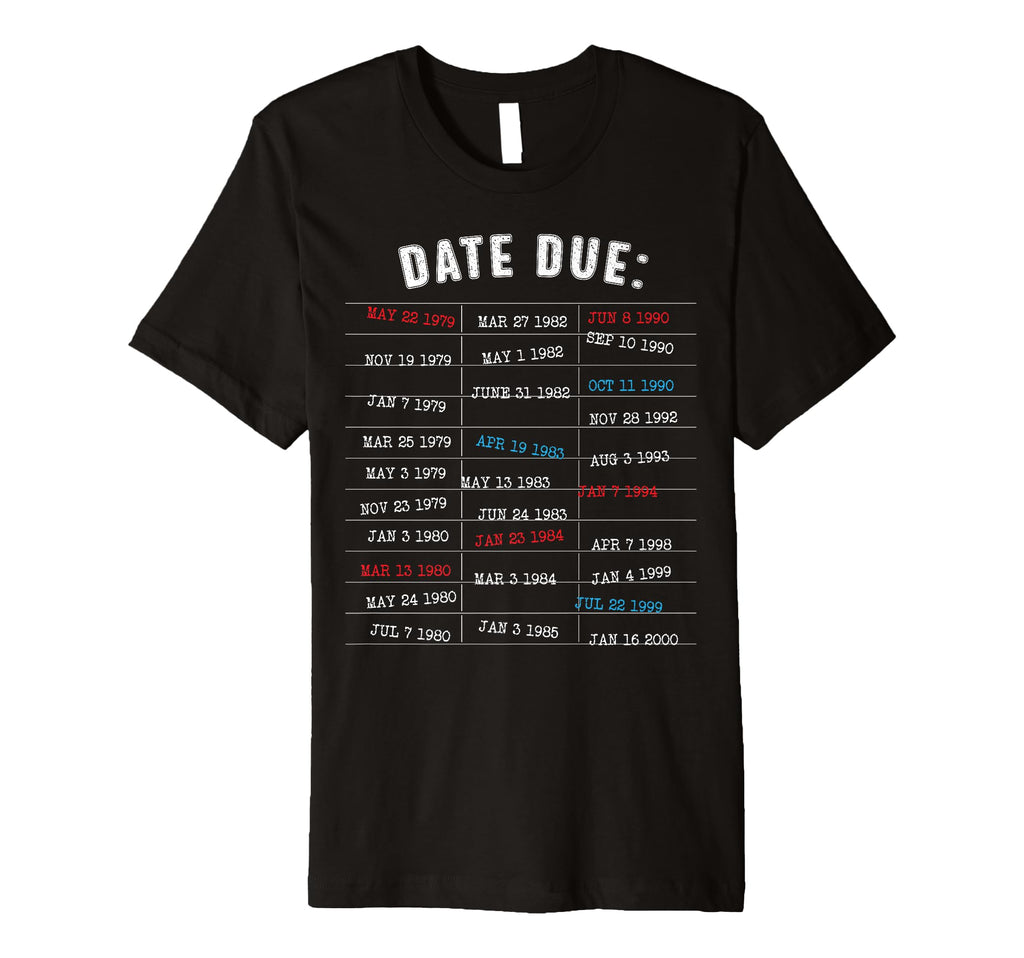 Library Due Date Stamp Card Librarian T-Shirt - Streetwear Style Men Women - T-Shirt, Sweatshirt, Hoodie