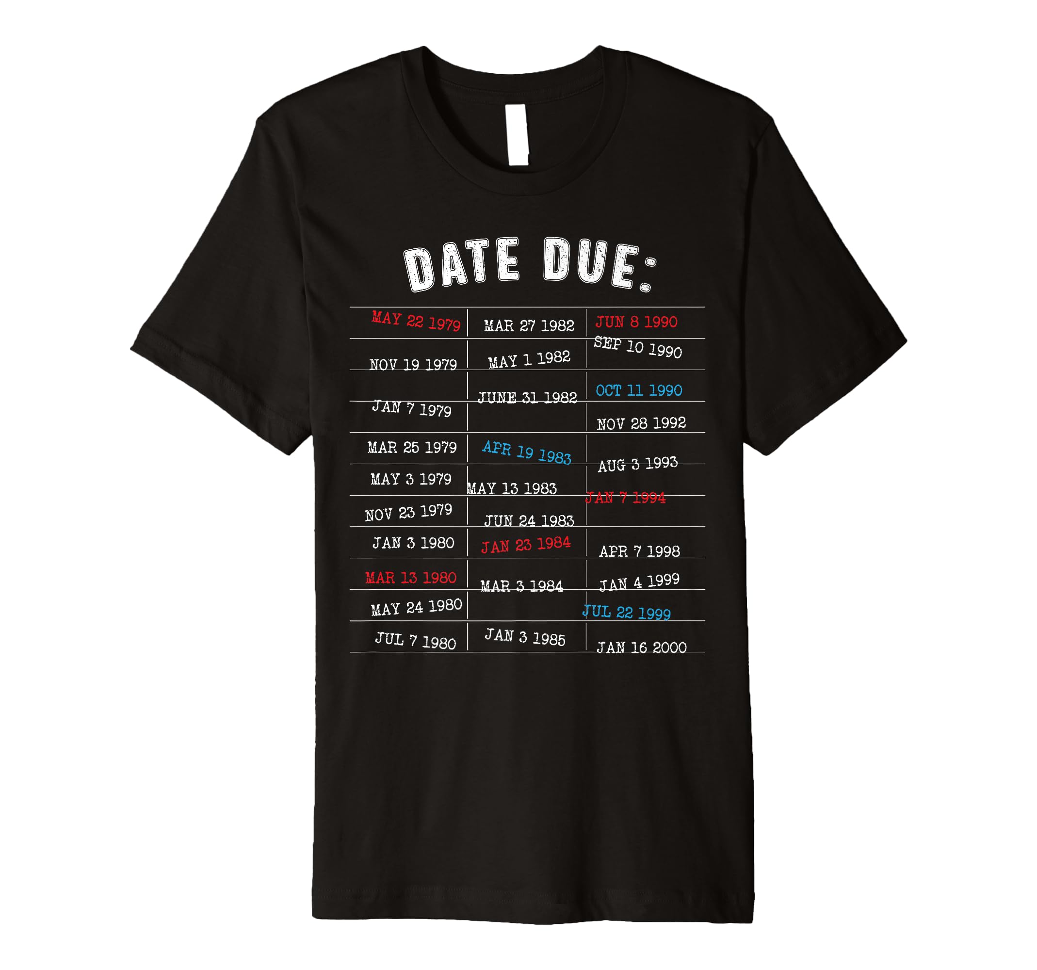 Library Due Date Stamp Card Librarian T-Shirt - Streetwear Style Men Women - T-Shirt, Sweatshirt, Hoodie