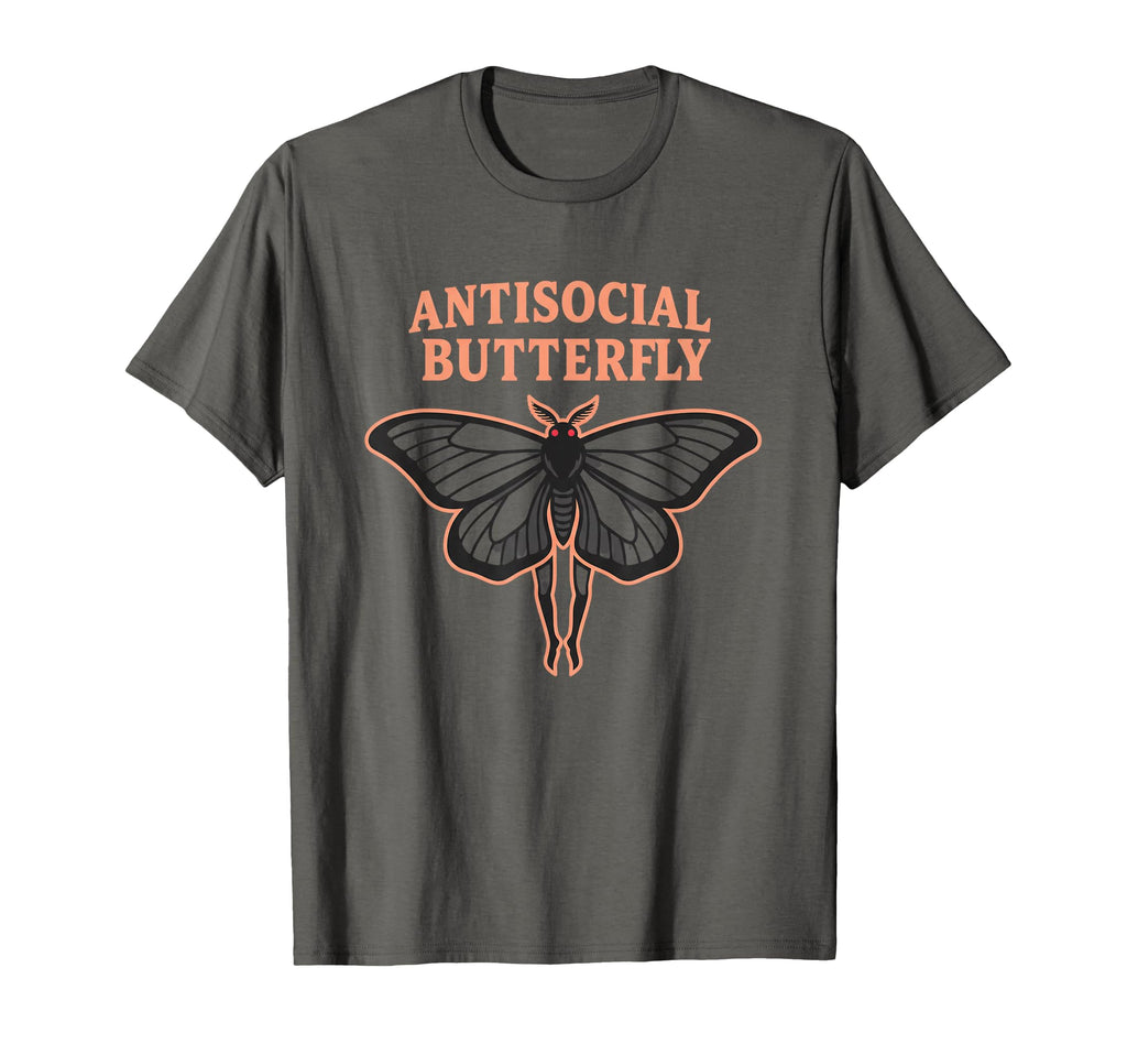 Antisocial Butterfly Introvert Moth T-Shirt - Trendy Graphic for Adults - T-Shirt, Sweatshirt, Hoodie