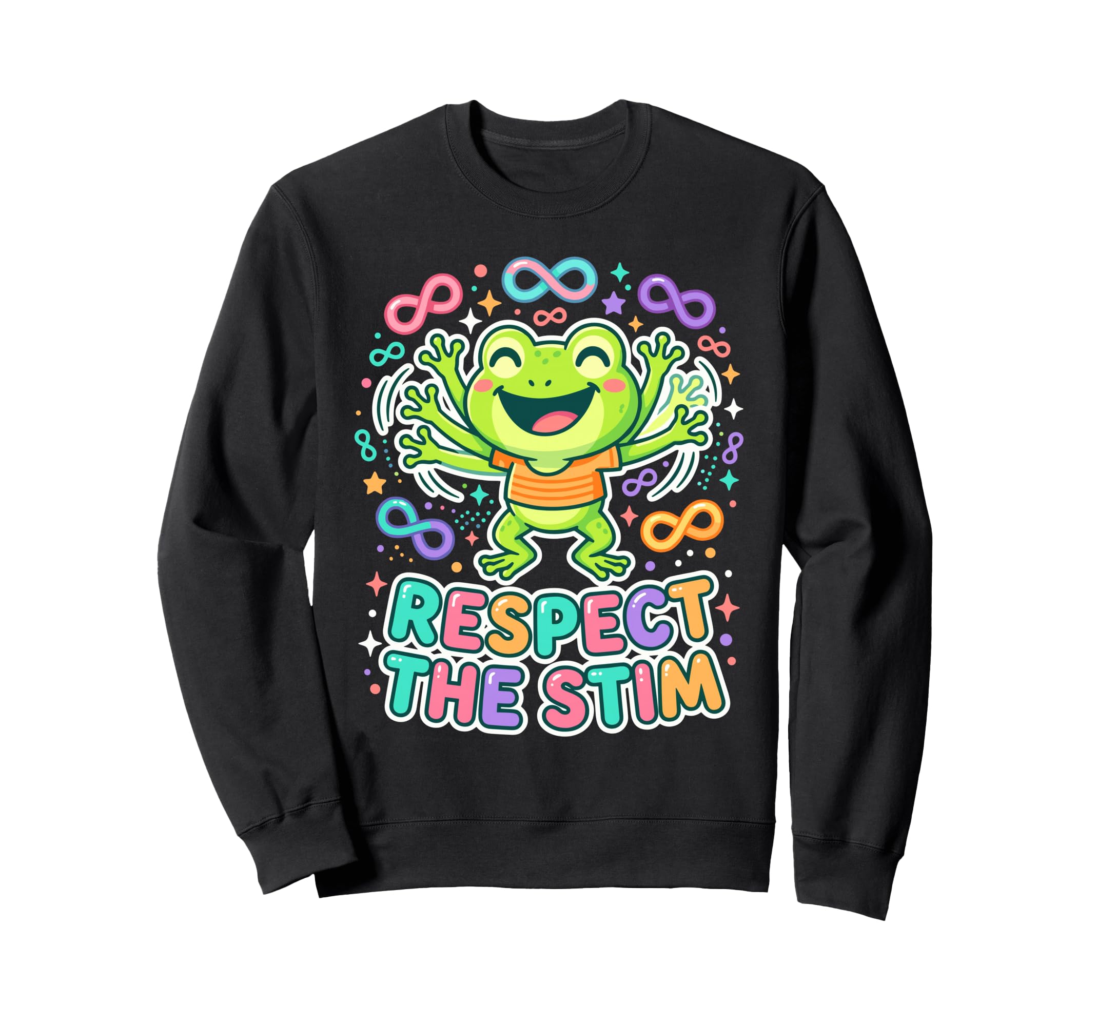 Respect Stim Infinity Frog Sweatshirt - Graphic Print Men Women - T-Shirt, Sweatshirt, Hoodie