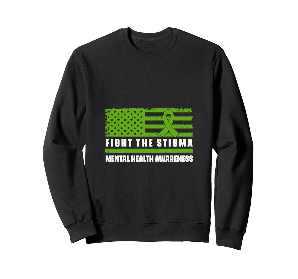 Green Ribbon Fight End Break Stigma Sweatshirt - Aesthetic Graphic Unisex - T-Shirt, Sweatshirt, Hoodie