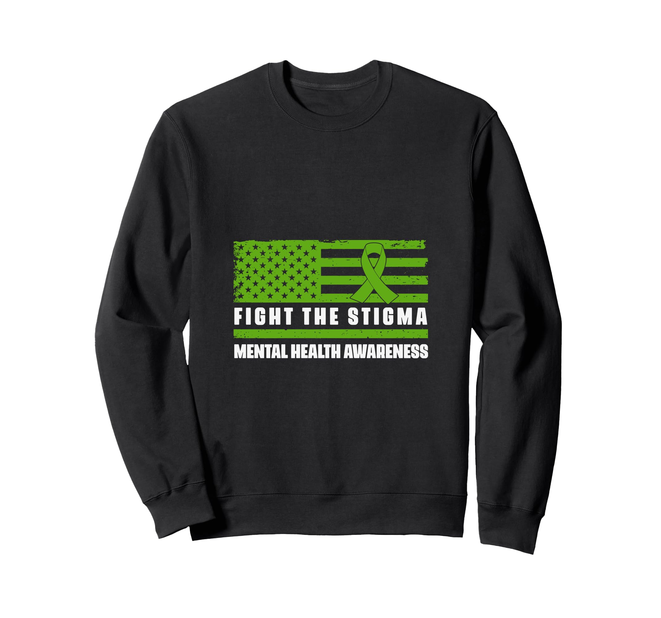Green Ribbon Fight End Break Stigma Sweatshirt - Aesthetic Graphic Unisex - T-Shirt, Sweatshirt, Hoodie