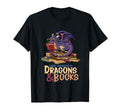 Easily Distracted Dragons And Books T-Shirt - Novelty Apparel Men Women - T-Shirt, Sweatshirt, Hoodie