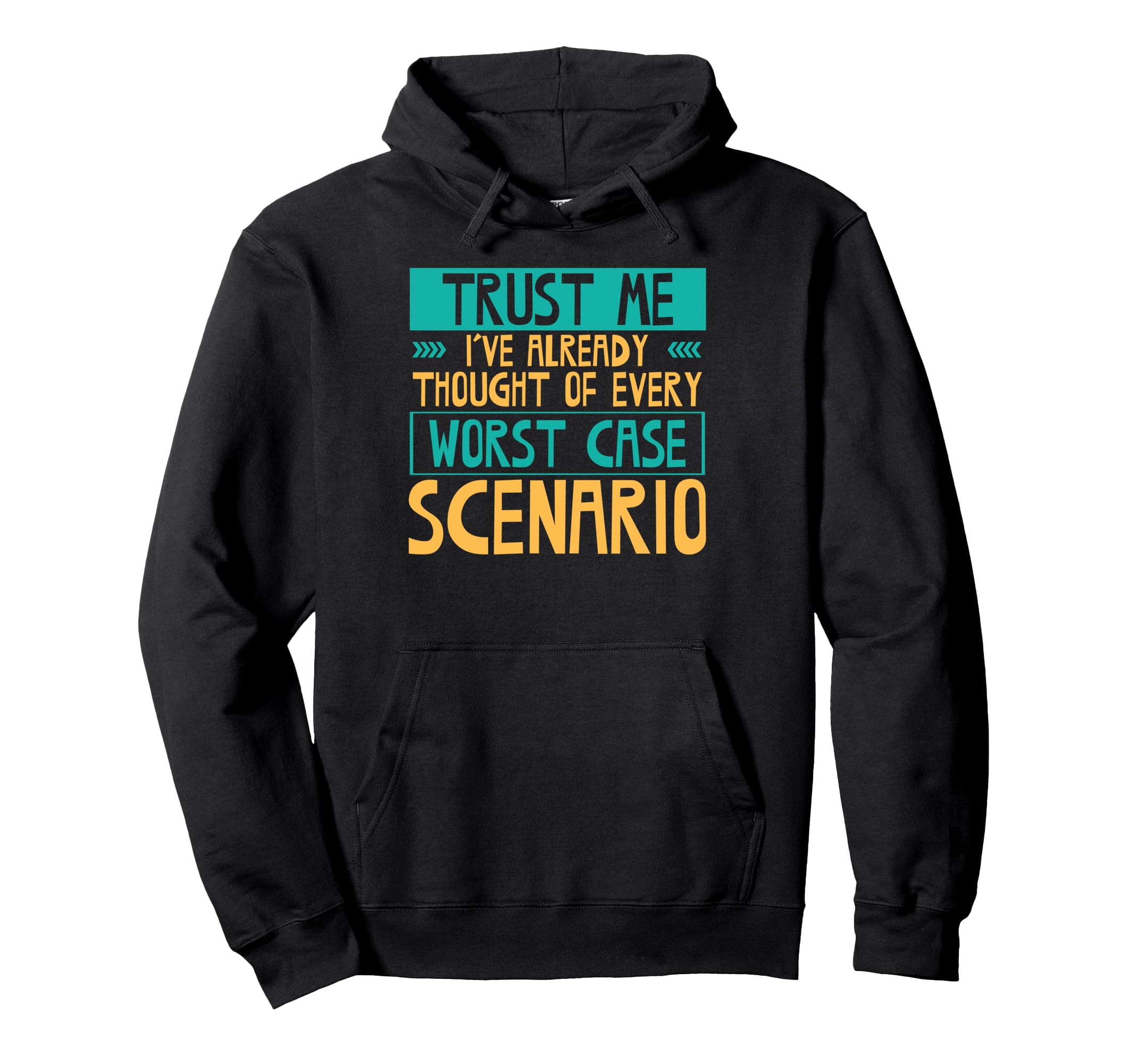 Overthinking Worst Case Scenario Ideal Hoodie - Minimalist Print Unisex - T-Shirt, Sweatshirt, Hoodie